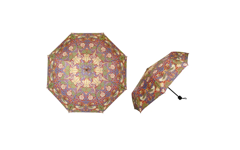 Folding Umbrella Strawberry Thief Red