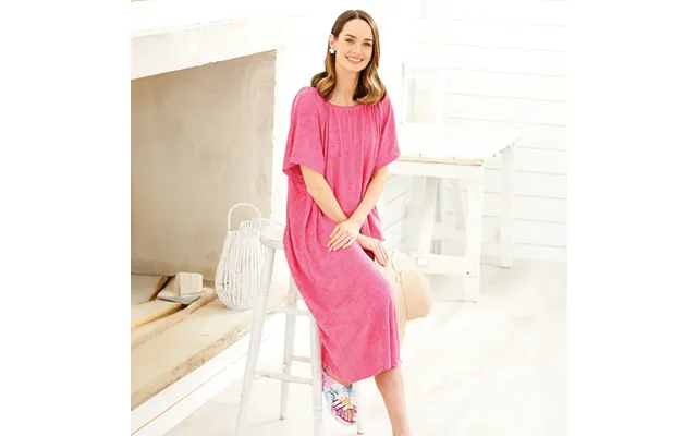 Fuchia S-m Terry Towelling Beach Dress