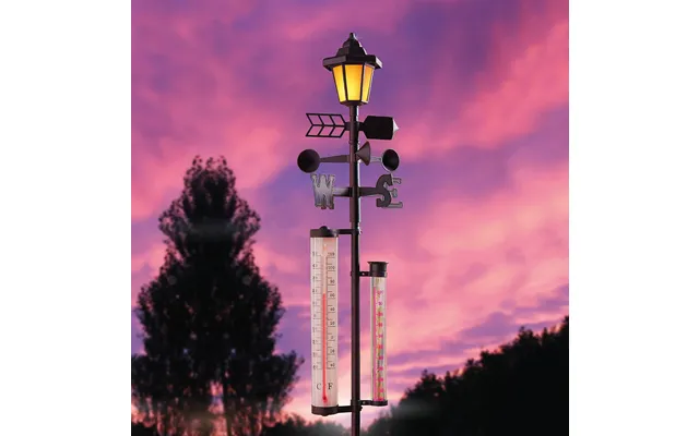 Garden Weather Station With Solar Light