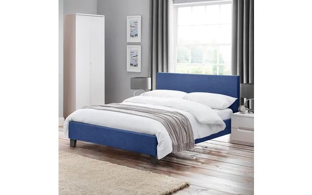Giacomo Bed 150cm Dark Blue Linen