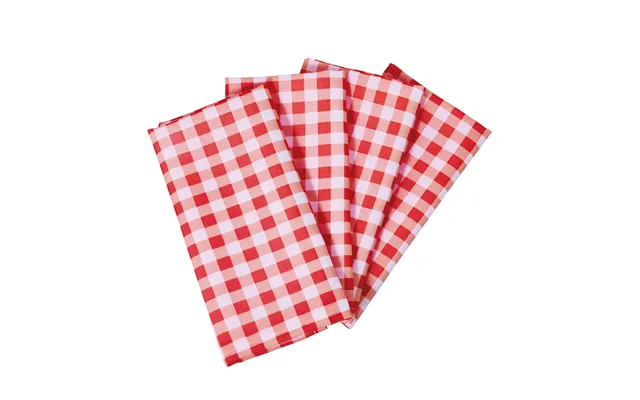 Gingham Napkins Pack Of 4 Red L43 X W43cm product image
