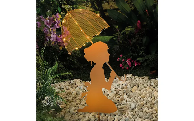 Girl With Sparkling Lights Umbrella Stake product image
