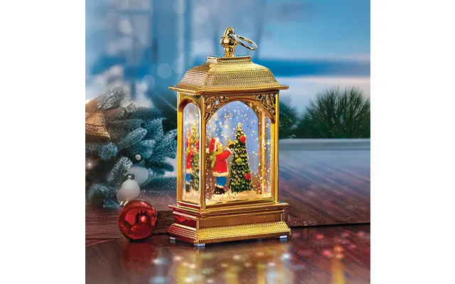 Gold Christmas Glitter Lantern product image
