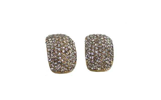Gold Statement Diamante Encrusted Clip On Earrings