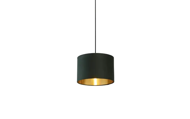 Green Velvet Drum Shade & Gold Inner 30cm product image