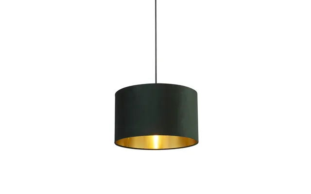 Green Velvet Drum Shade & Gold Inner 40cm product image