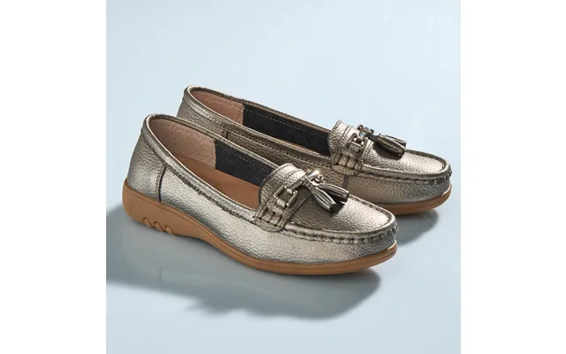 Gunmetal Extra-wide Ee Fit Leather Loafers Uk Size 8