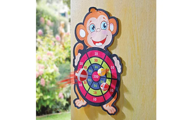 Hook-and-loop Kids Target Ball Game H44 Xw26cm - 12 Hook-and-loop Sticky Balls In 4 Colours product image