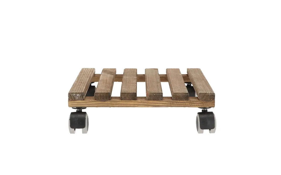 Indoor Plant Trolley Wood Square