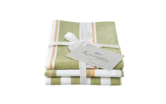 Kensington Stripe Cotton Set Of 3 Green