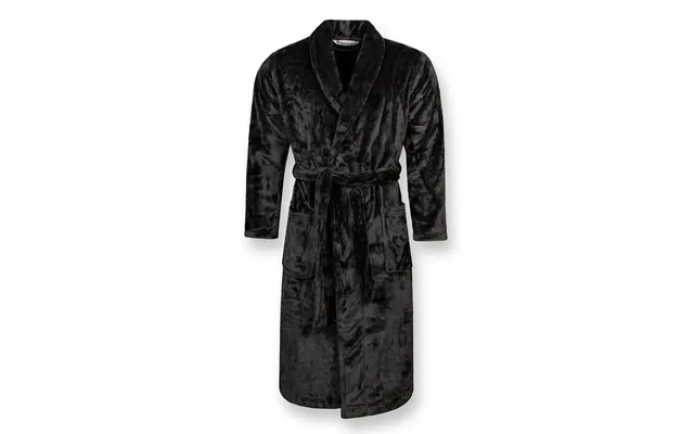L Black Mens Heat Holders Dressing Gown
