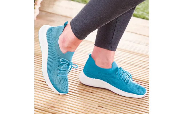 Ladies Airflow Slip-on Trainers Turquoise Uk Size 5