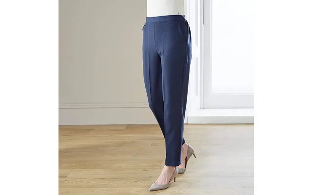 Ladies Elasticated Trousers 2 Way Stretch Navy Size 24 Petite