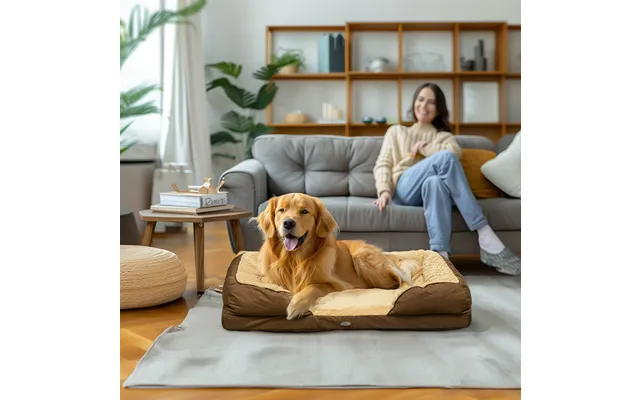 Large Calming Dog Bed Brown