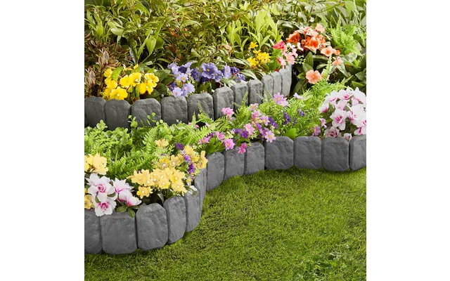 Lawn Edging Pack 10 In Cobbled Stone W25cm Xh10cm