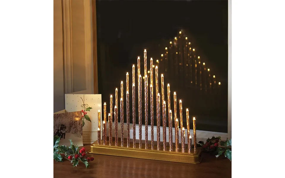 Led Candle Arch Gold 33 Columns