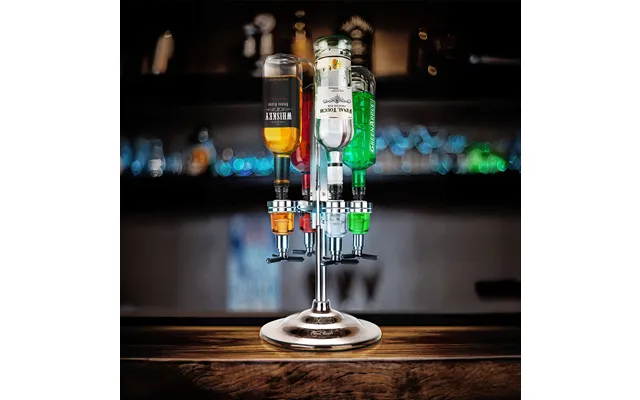Led Rotary 4 Bottle Bar Caddy