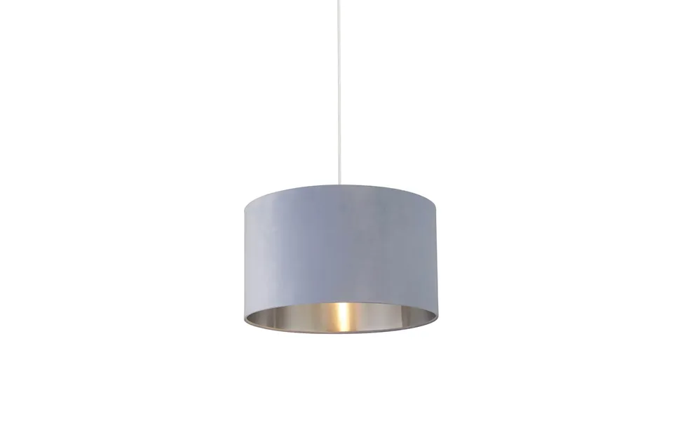 Light Blue Velvet Drum Shade 45cm