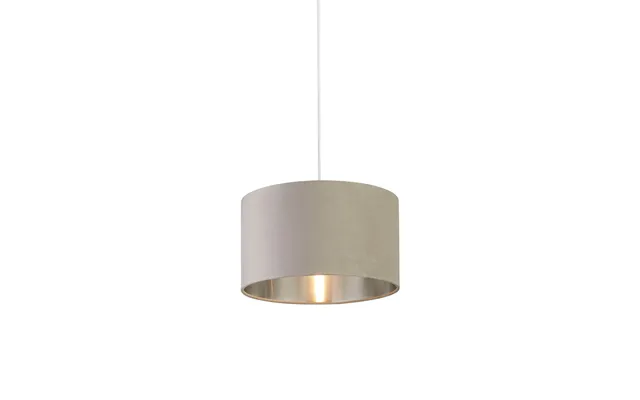 Light Grey Velvet Drum Shade 35cm product image