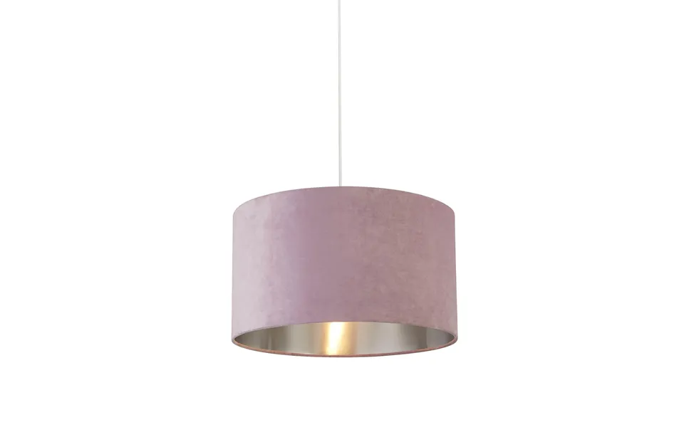 Lilac Velvet Drum Shade & Silver Inner 50cm