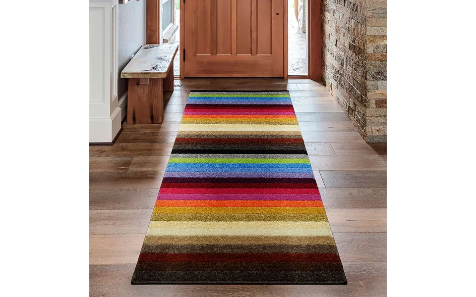 Line Rug Rainbow 200x66cm
