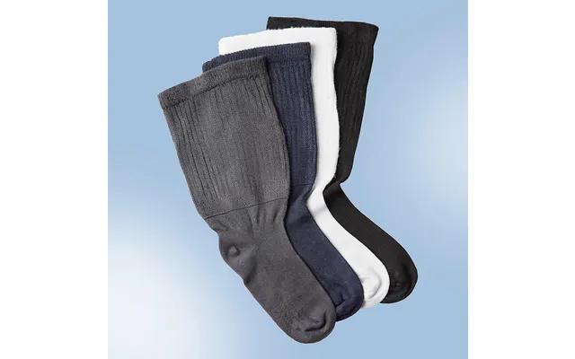 Mens Extra-wide Diabetic Socks Navy White Pack Of 3 - Size 6-11 product image