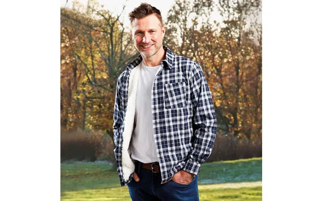 Mens Fleece Lined Shirts Red Check M