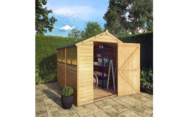 Mercia 8 X 6ft Overlap Apex Shed Single Door