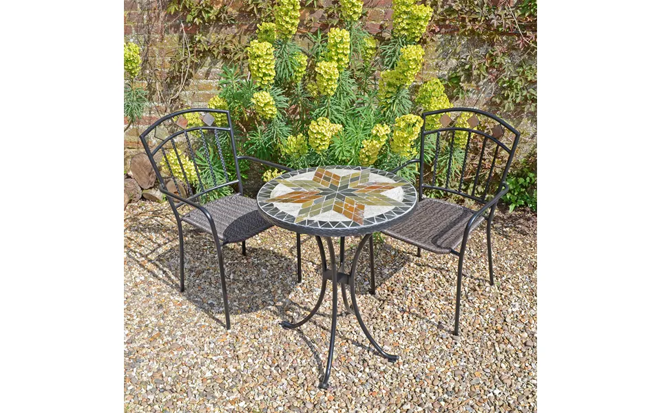 Montilla 60cm Bistro Table 2 Malaga Chair Set