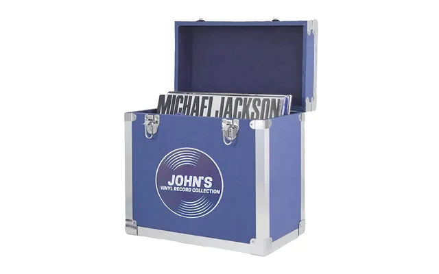Navy Personlised Record Storage Case