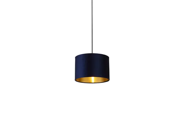 Navy Velvet Drum Shade & Gold Inner 30cm product image