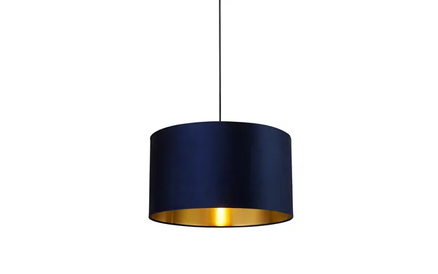 Navy Velvet Drum Shade & Gold Inner 50cm product image
