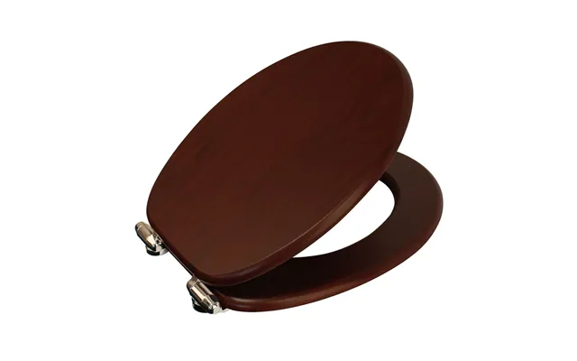Norfolk Soft Close Toilet Seat Mahogany Chrome