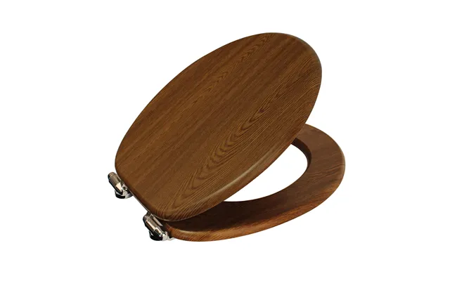 Norfolk Soft Close Toilet Seat Walnut Chrome