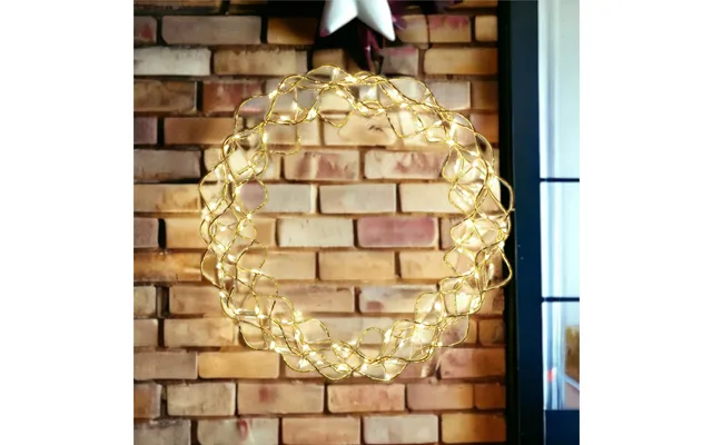 Outdoor 140 Led Copper Gold Wreath With Timer product image