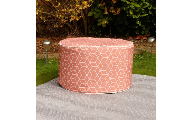 Outdoor Cube Terracotta Pouffe Ottoman