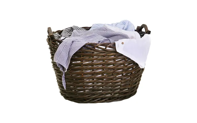 Oval Dark Log Basket