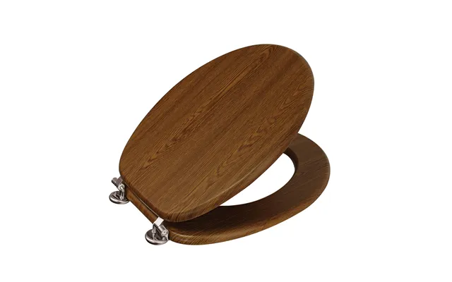 Oxford Toilet Seat Walnut Chrome