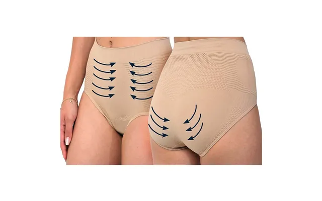 Pack Of 2 Almond Control Briefs Xl