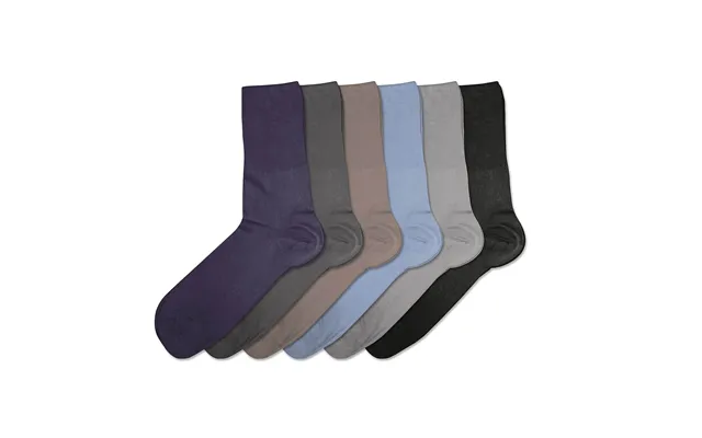 Pack Of 6 Bamboo Wellness Socks Men's