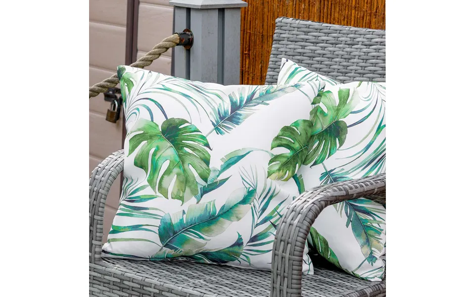 Pair Of Scatter Cushions Botanical Leaf