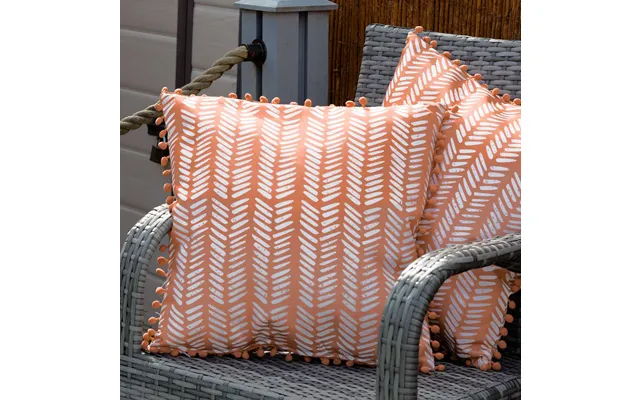Pair Of Scatter Cushions Terracotta Fern