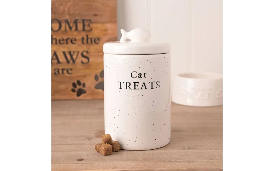 Paw Prints Treat Jar Cat