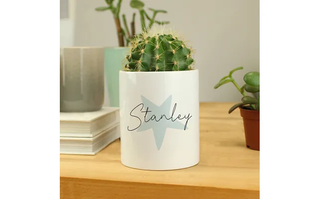 Personalised Blue Star Ceramic Storage Pot