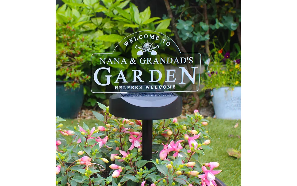 Personalised Garden Sign Outdoor Solar Light