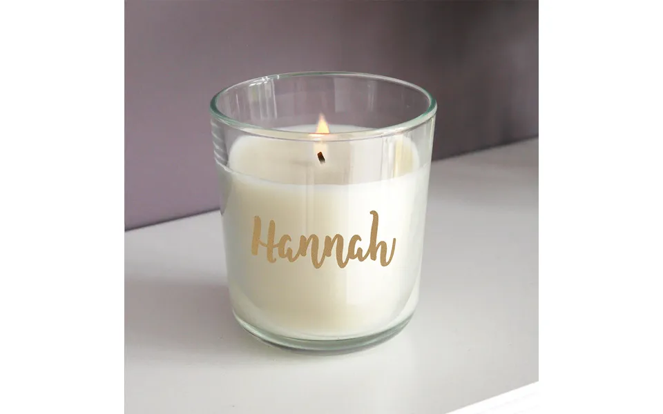 Personalised Gold Name Scented Jar Candle