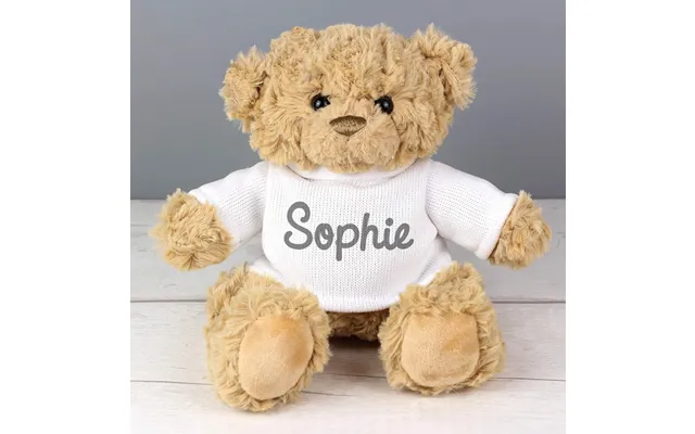 Personalised Grey Name Only Teddy Bear product image