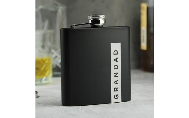 Personalised Name Only Black Hip Flask