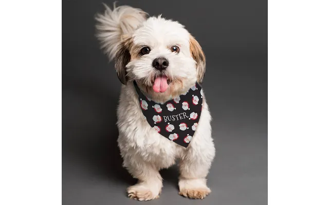 Personalised Santa Black Dog Bandana