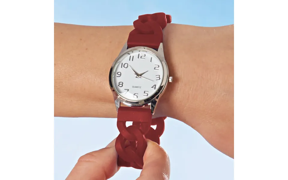 Red Silicone Stretch Watch